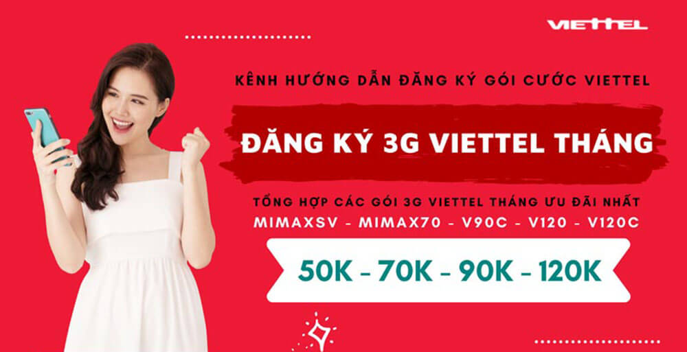 Đăng ký 3G Viettel tháng nhận Data tốc độ cao giá siêu rẻ